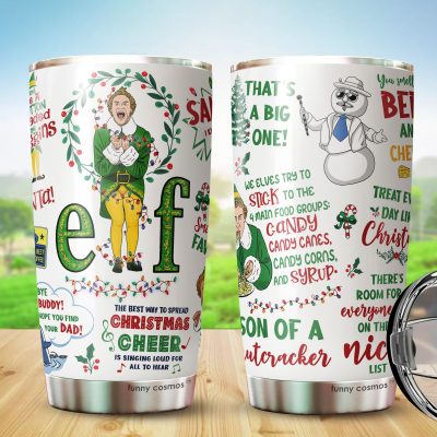 Elf Tumbler – Christmas Movie Tumbler – Gifts for Christmas – Gifts For Coworker, Women, Men On Christmas – Tumbler 20 Oz