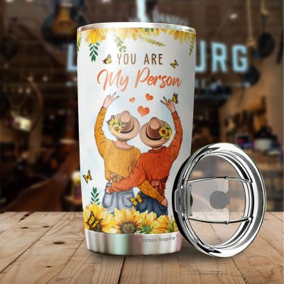 Gifts For Bestie – You Are My Person Tumbler – Bestie Tumbler For Women – Best Friend Sunflower Tumbler – Birthday Gifts For Best Friend – Best Friends Gifts For Women